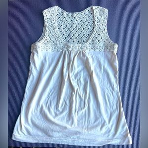 Athleta cotton crochet tank top size XS